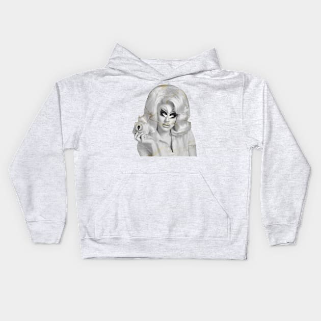 TRIXIE MATTEL MARBLE Kids Hoodie by jefvr